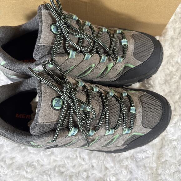 Merrell Women's MOAB 2 WP Hiking Shoe Drizzle/Mint J06028 Size: 9.5 W - Picture 5 of 11